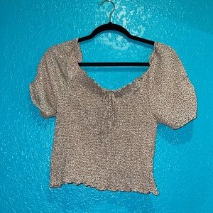 Cheetah print blouse pink large